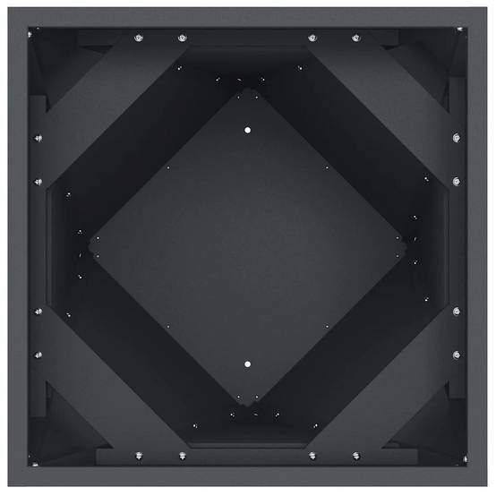 Jardinière rectangulaire moderne extérieur 40 x 40 x 75 cm résistante aux intempéries avec design épuré en acier anthracite - Image 3