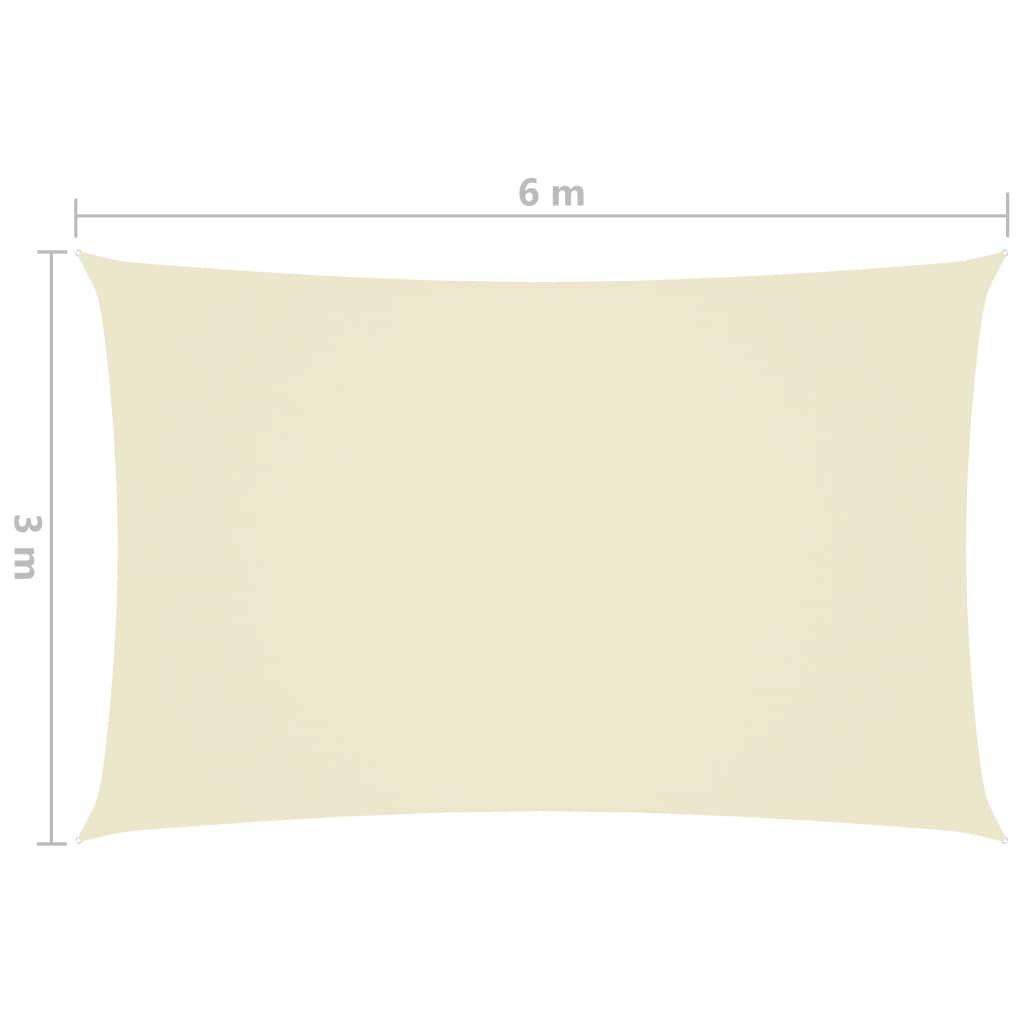 Helloshop26 - Voile toile d'ombrage parasol tissu oxford rectangulaire 3 x 6 m crème - Image 6
