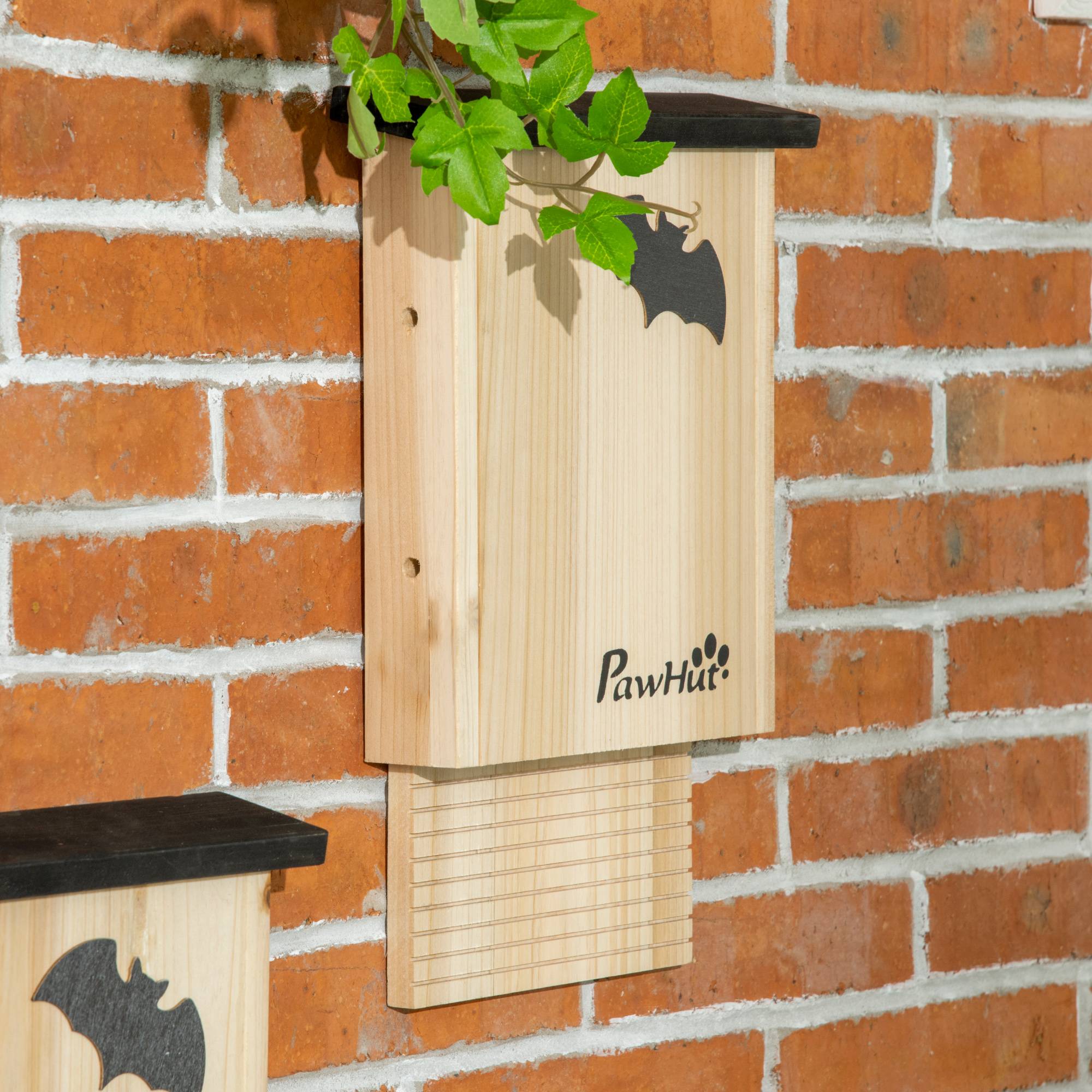 ComfortXL - Lot de 3 abris à chauves-souris en sapin 25 x 6 x 37,5 cm naturel noir pour jardin résistants aux intempéries - Image 9