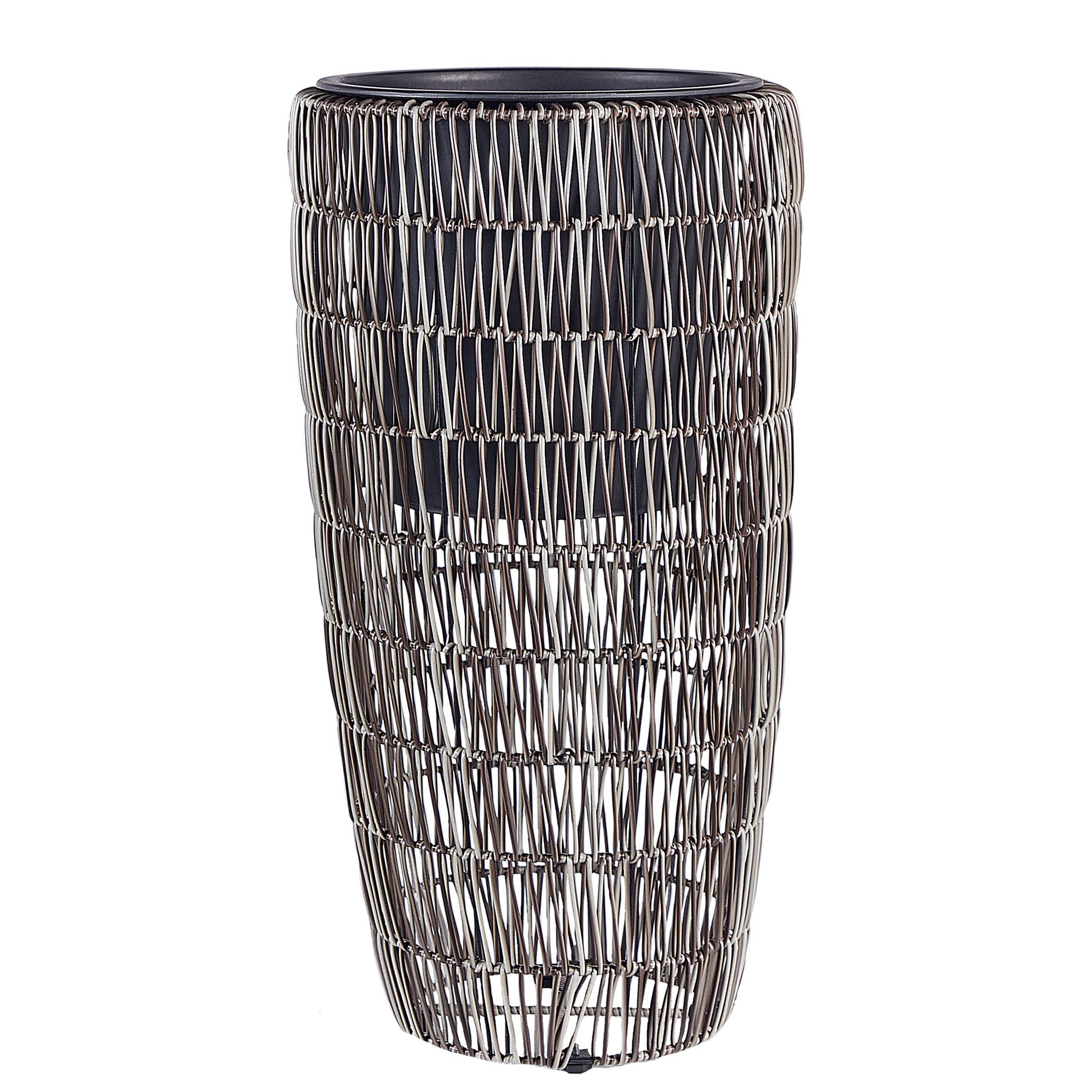 Beliani - Cache-pot d'extérieur Polyrotin Marron CHELONE - 34x34x66- Beliani - Image 6