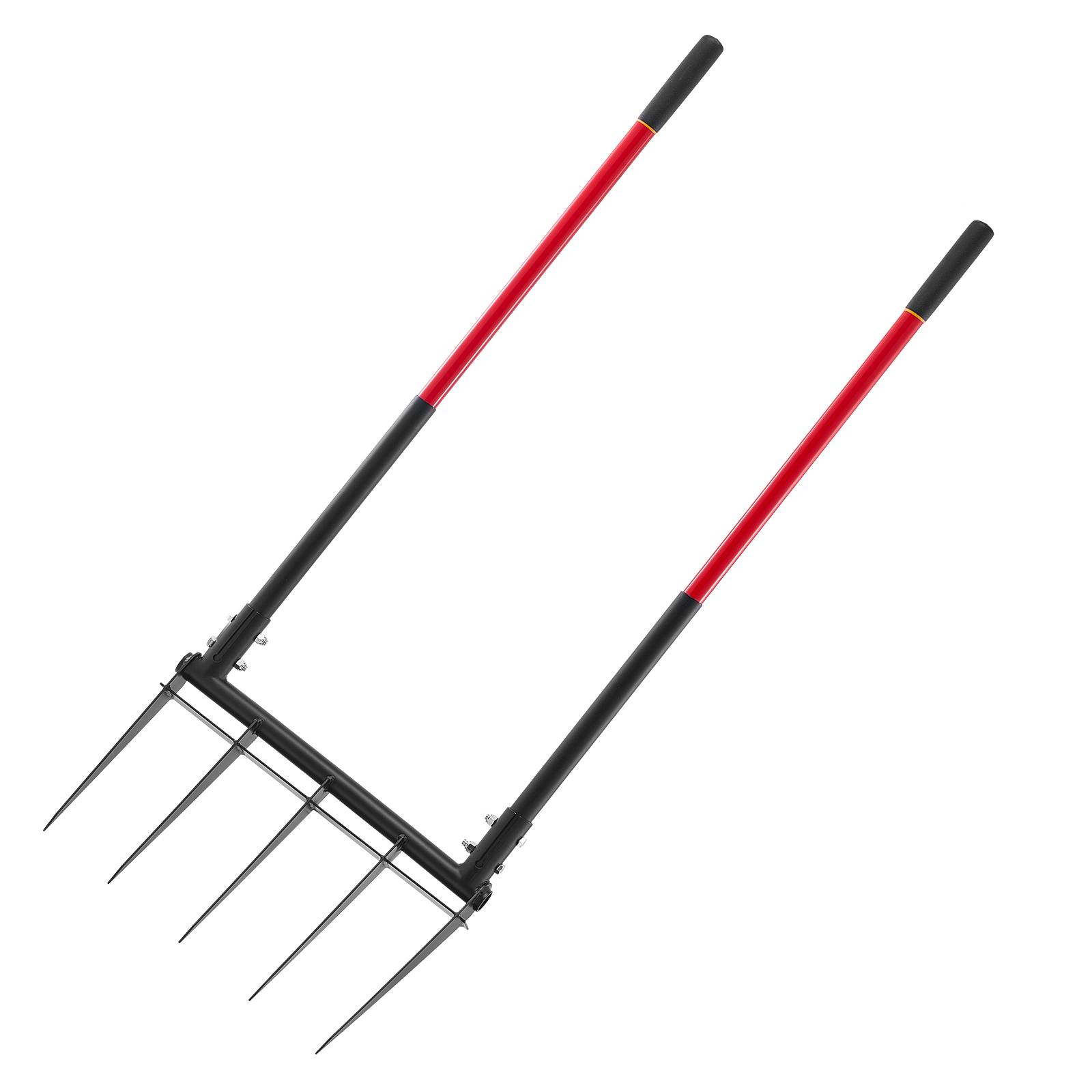 VEVOR Grelinette 5 dents, fourche bêcher. Double manche fibre de verre. Forme U robuste. Pour jardinage.