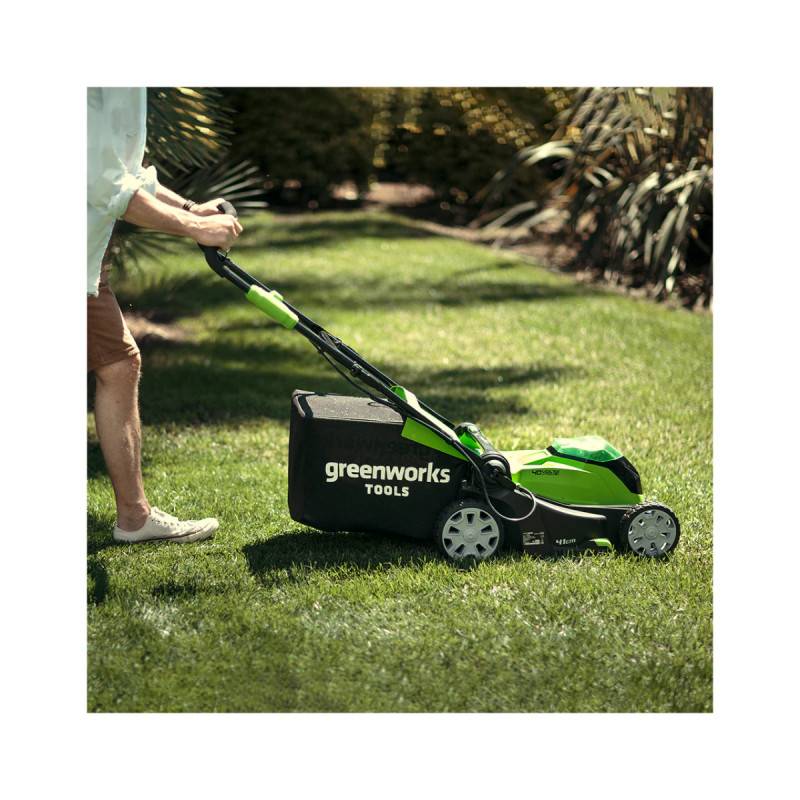 Greenworks - Tondeuse à gazon poussée 41cm 40V GREENWORKS - Sans batterie ni chargeur - G40LM41 - Image 7