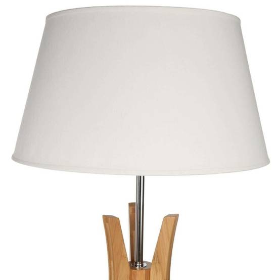 Lampadaire trépied bambou Kalo blanc Atmosphera - Image 2