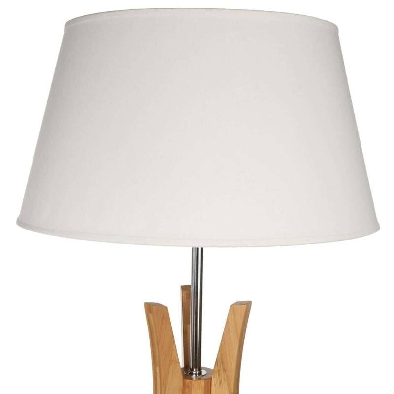 Lampadaire trépied bambou Kalo blanc Atmosphera - Image 2