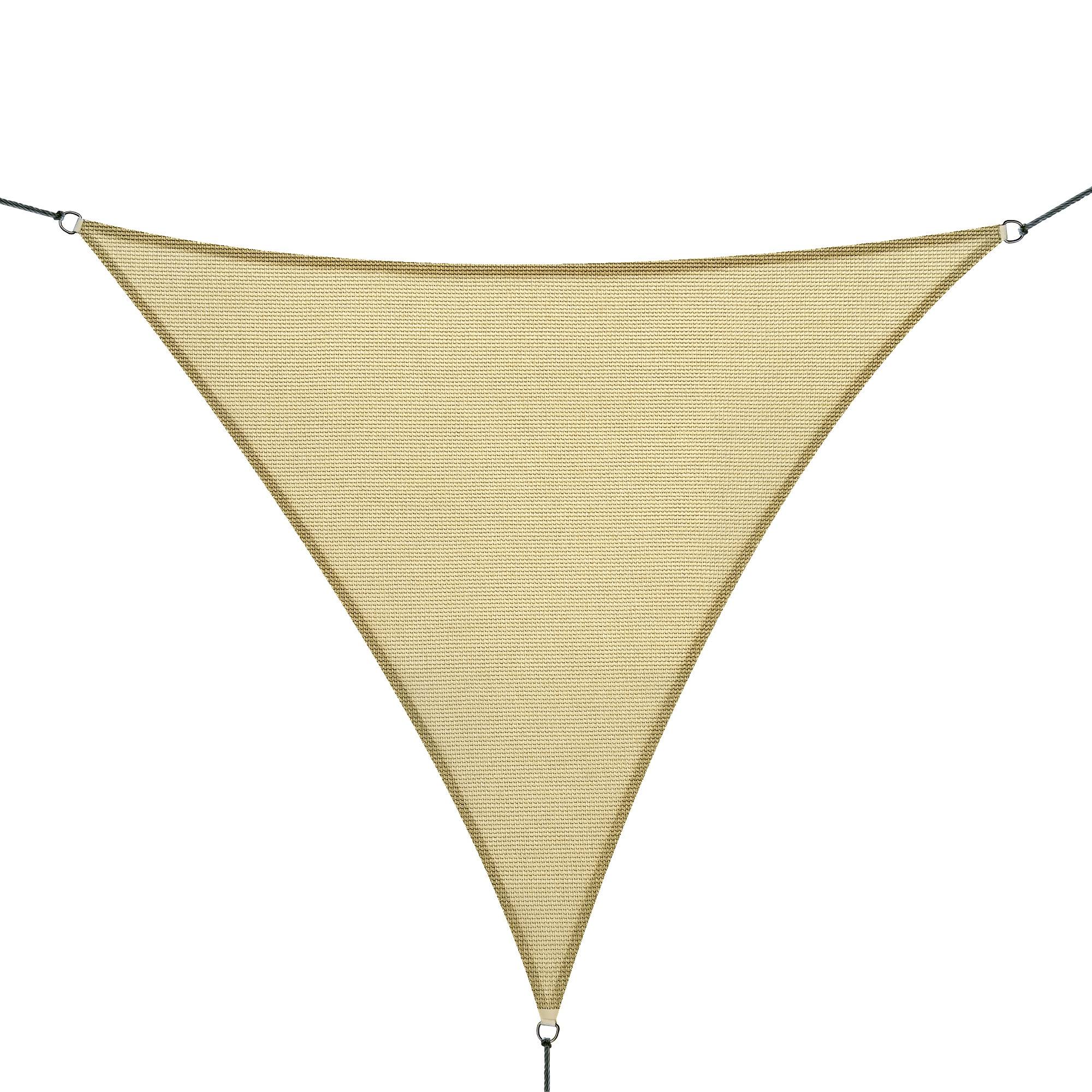 Outsunny - Voile d'ombrage Triangulaire 4x4x4m Haute densité résistant aux UV polyéthylène sable - OUTSUNNY - Image 1