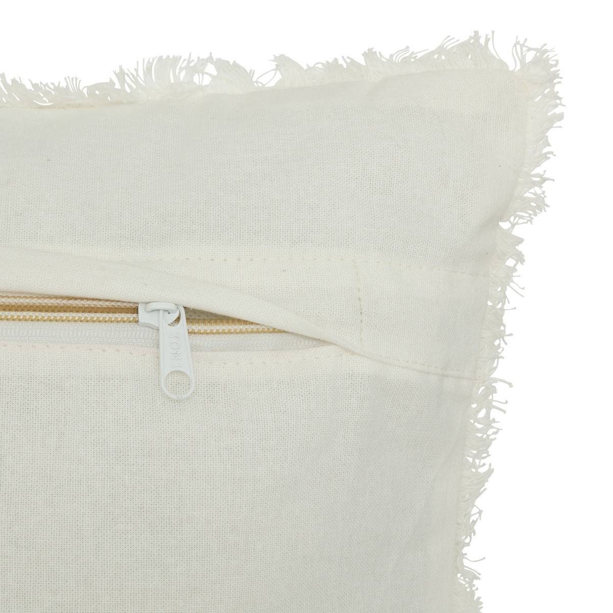 Coussin décoratif Blanc nid d'abeille 45 x 45 cm - Image 3