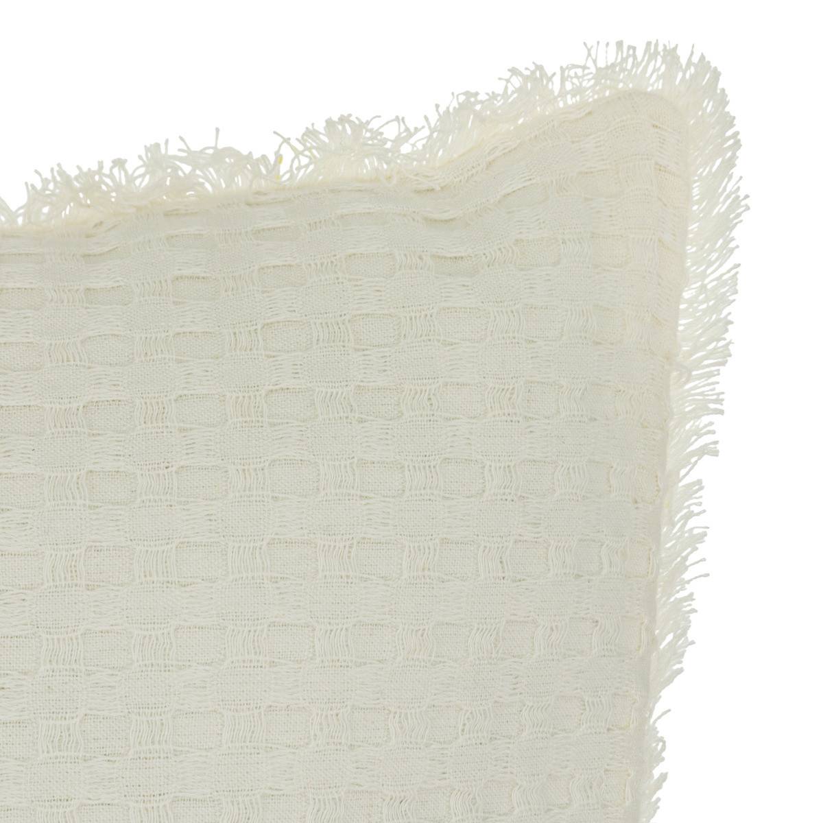Coussin décoratif Blanc nid d'abeille 45 x 45 cm - Image 2