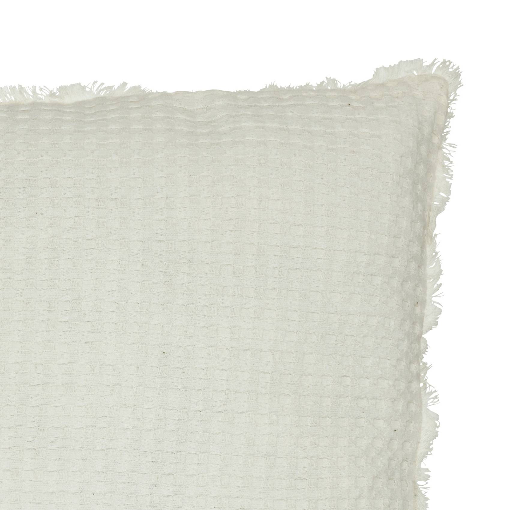 Coussin décoratif Blanc nid d'abeille 45 x 45 cm - Image 4