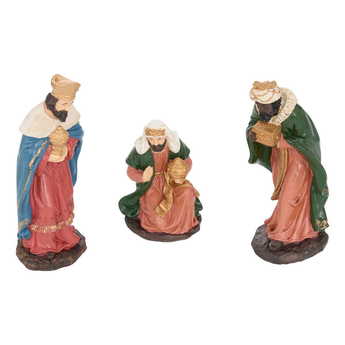 Atmosphera - Lot de 3 santons Maagi en résine H. 20 cm - Atmosphera Créateur d'intérieur - Image 2