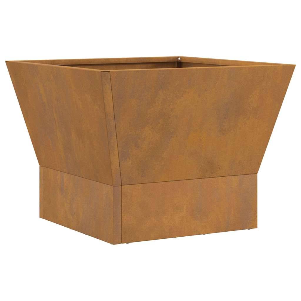 ComfortXL - Brasero Carré de Jardin en Acier Foyer Extérieur pour Terrasse Marron 40x40 cm – ComfortXL Outdoor Living - Image 2