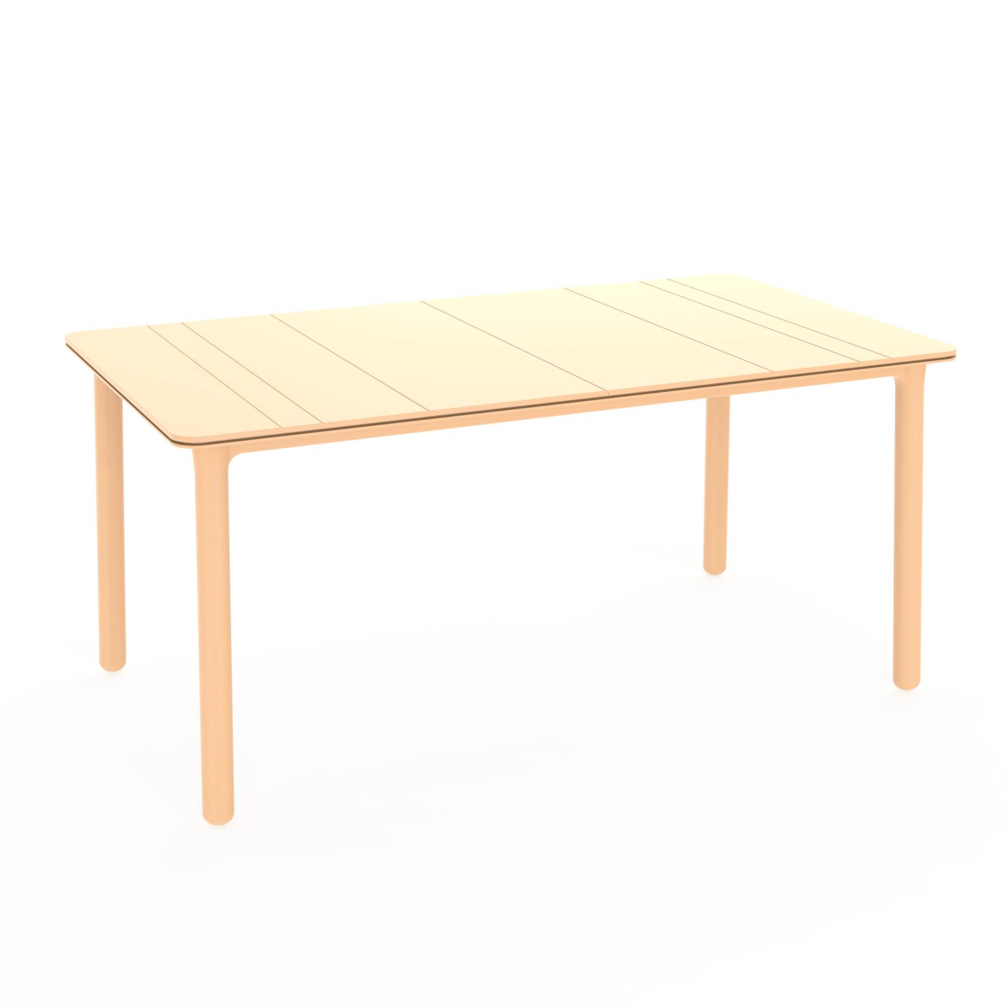 Table rectangulaire recyclée extérieur 160x90 jaune feu NOA garbar