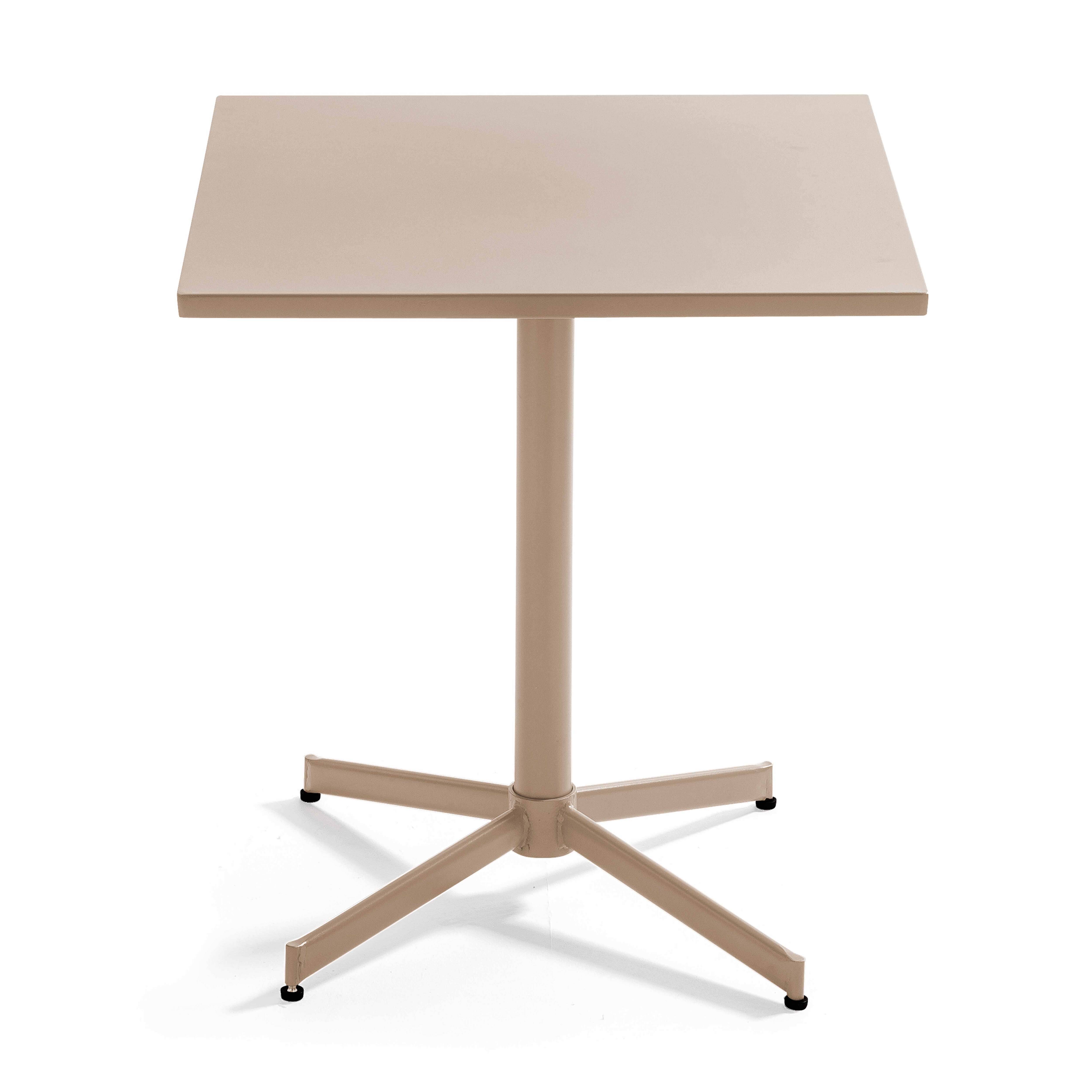 Oviala - Table de jardin carrée bistro inclinable en acier taupe Palavas - Oviala - Image 5