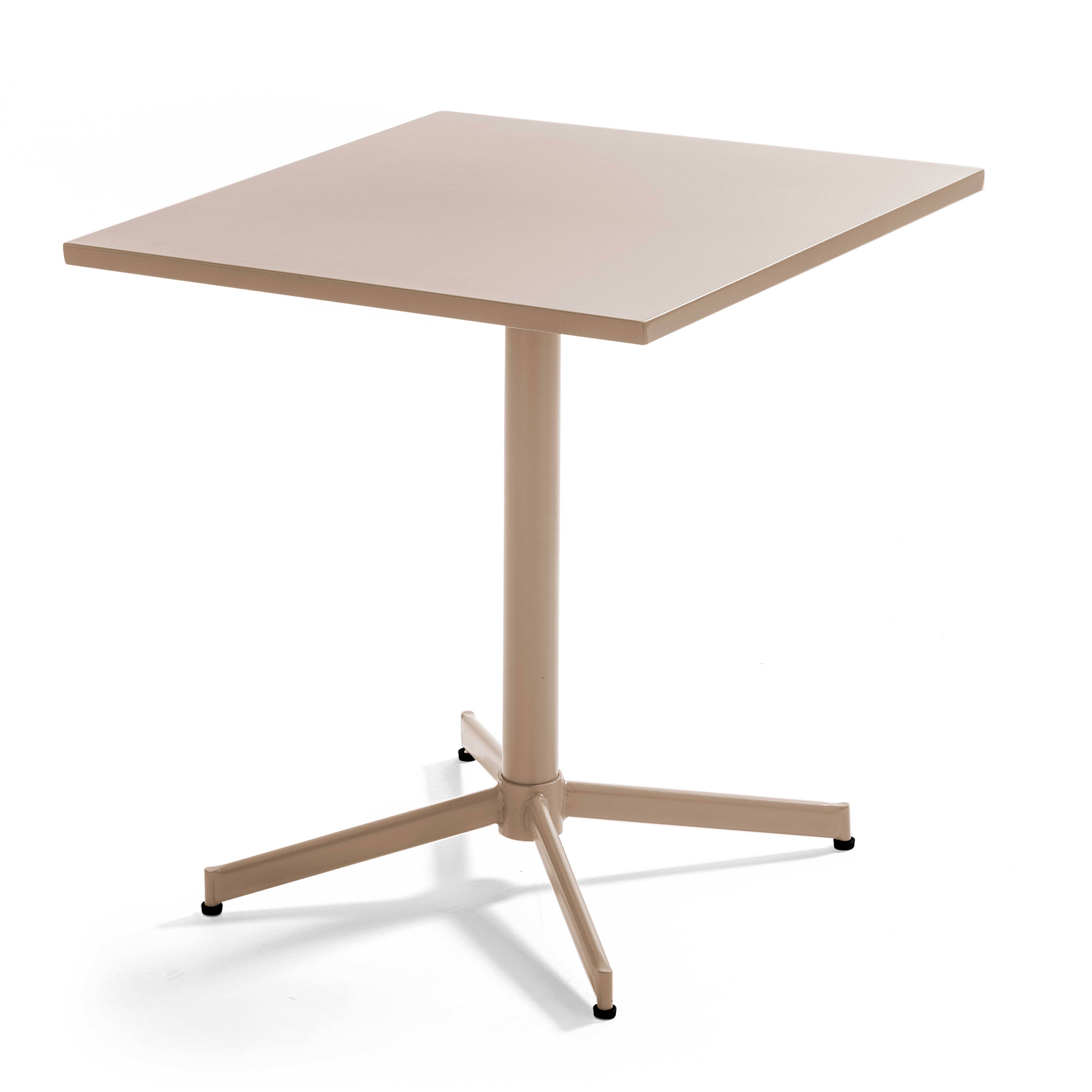 Oviala - Table de jardin carrée bistro inclinable en acier taupe Palavas - Oviala - Image 1