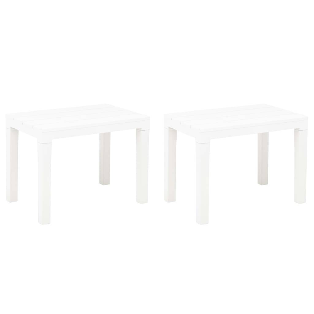 Maison Chic - Lot de 2 Bancs de jardin - Bancs d'extérieur - Banquettes Blanc Plastique - Image 1