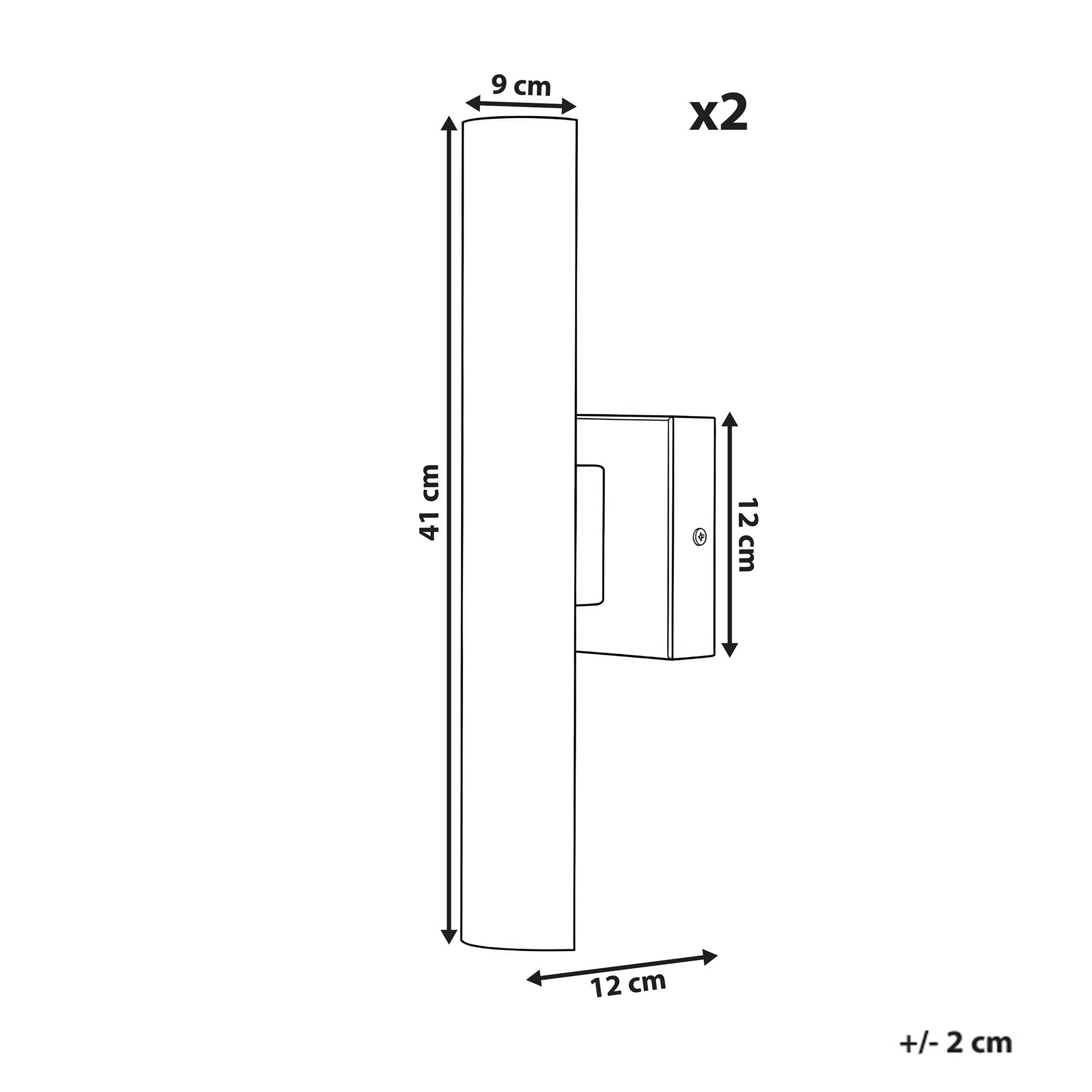 Beliani - Lampe murale pour l'extérieur Aluminium Noir KOROS - Beliani - Image 3