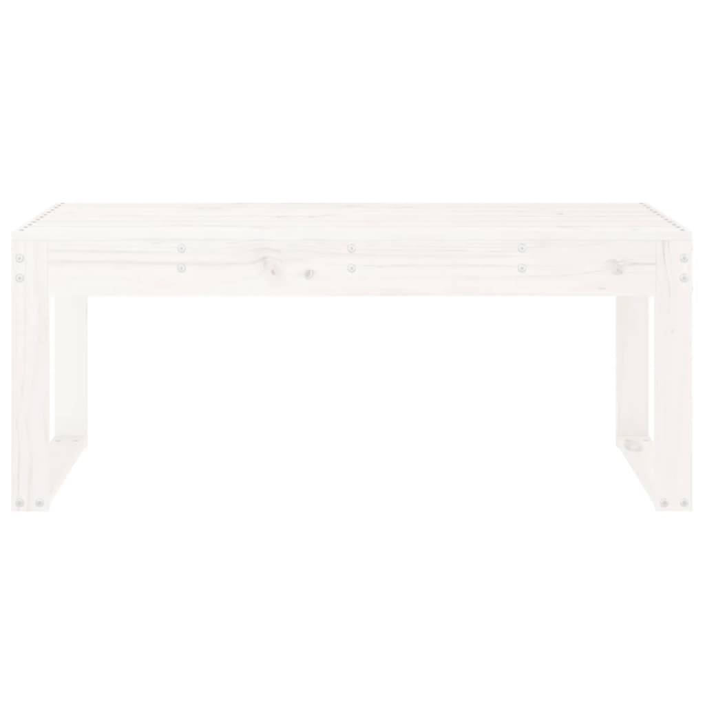 Maison Chic - Banc de jardin - Banc d'extérieur - Banquette blanc 110x38x45 cm bois massif de pin - Image 3