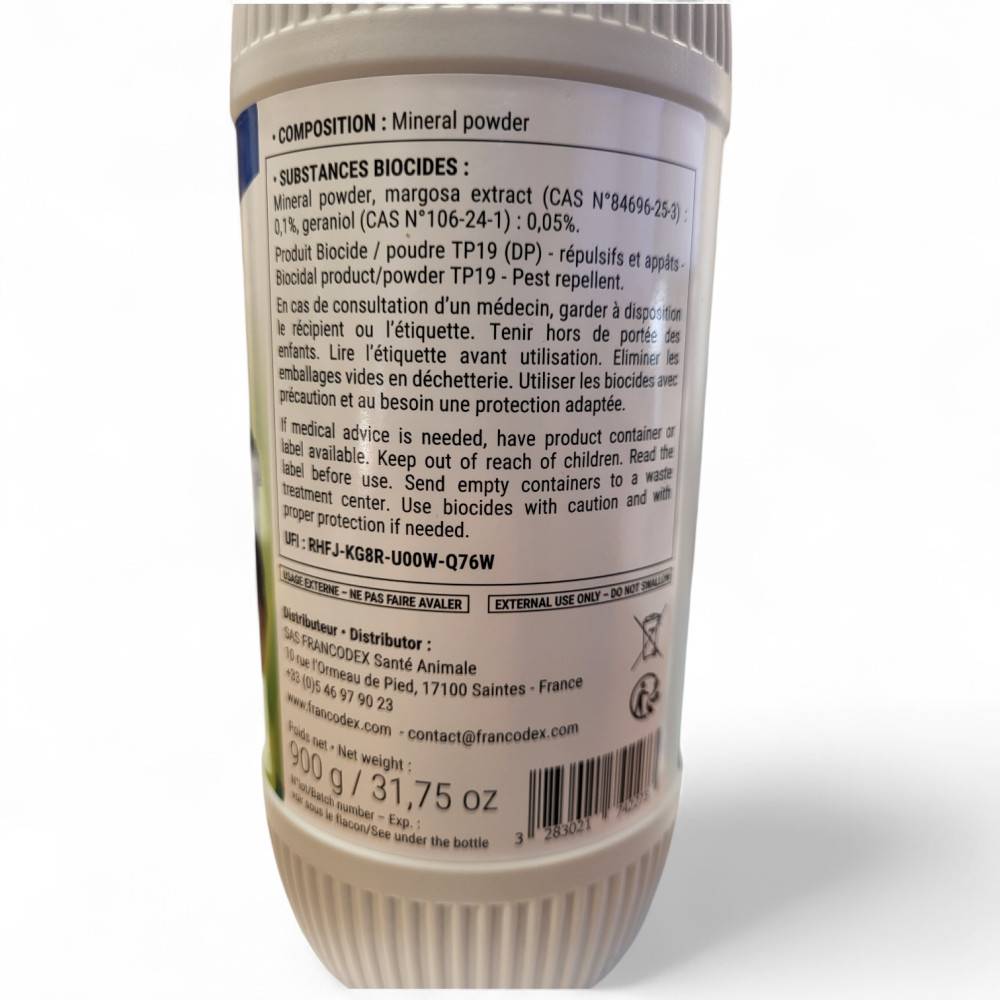 Francodex - Poudre Antiparasitaire répulsive 900 g, pour volaille. - Image 2
