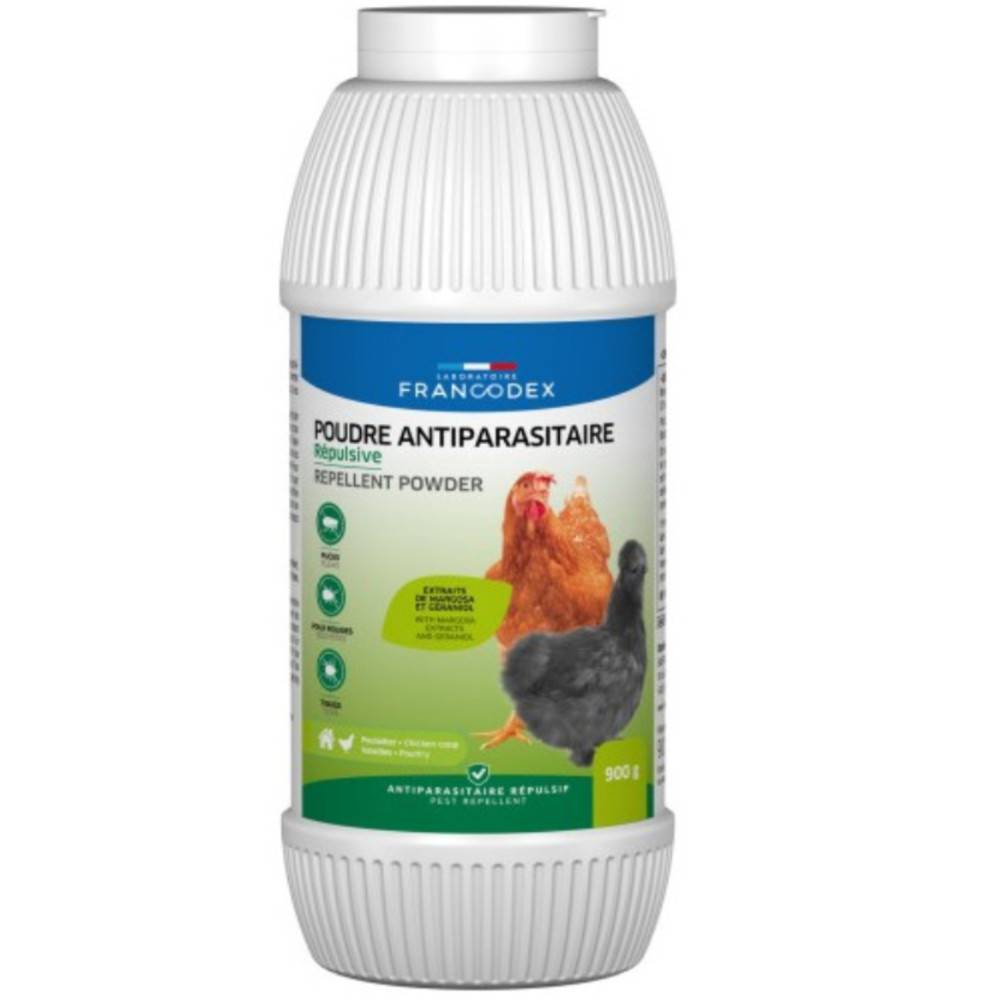 Francodex - Poudre Antiparasitaire répulsive 900 g, pour volaille. - Image 1