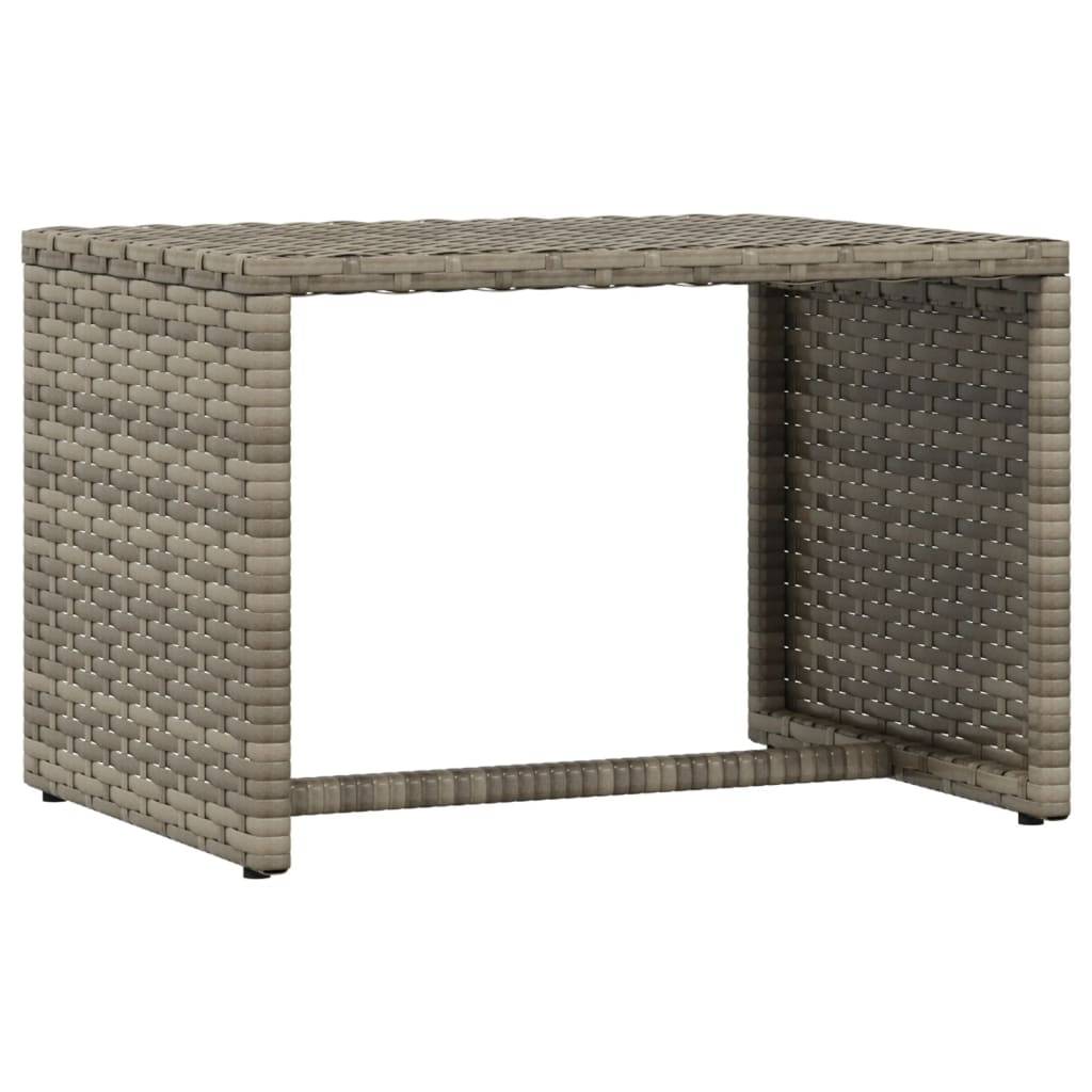 Helloshop26 - Transat chaise longue bain de soleil avec table résine tressée gris - Image 5