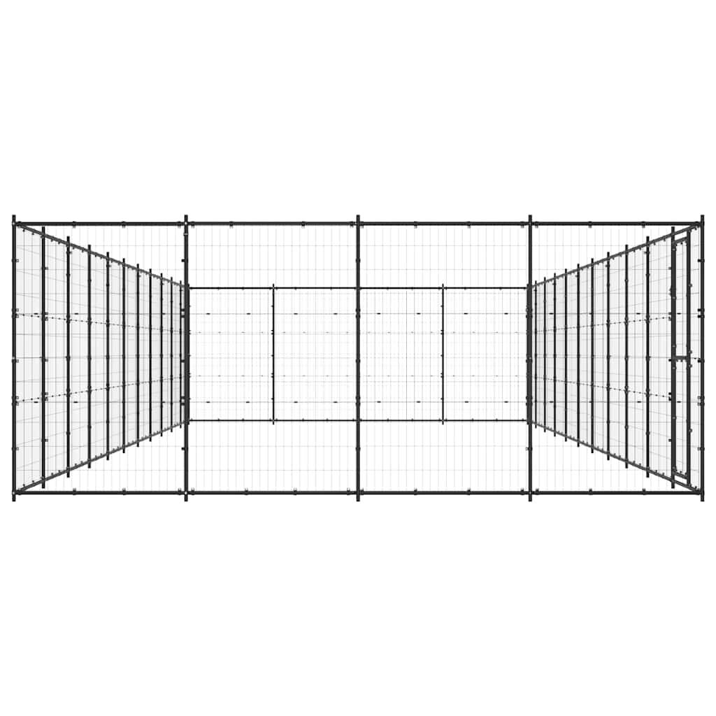 Vidaxl - Chenil d'extérieur pour chiens Acier 53,24 m² vidaXL 3082317 - Image 6