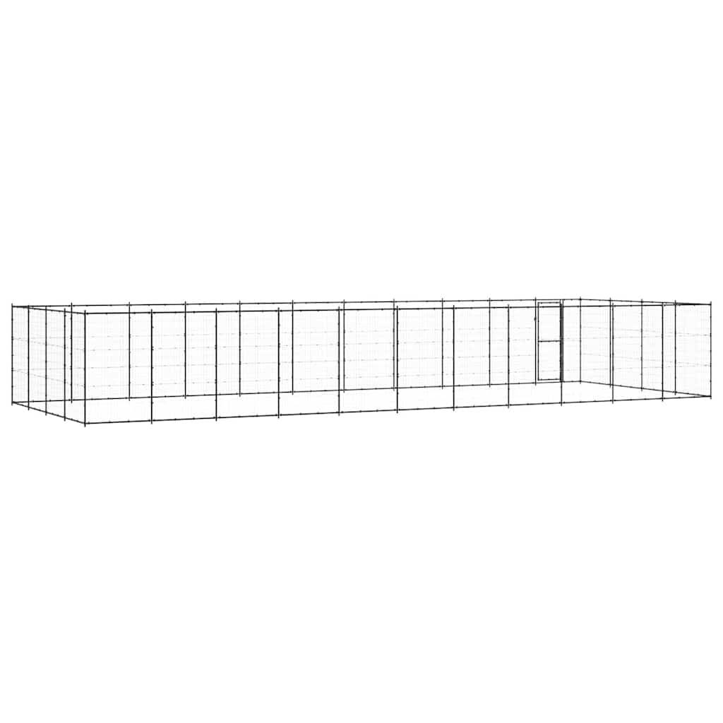 Vidaxl - Chenil d'extérieur pour chiens Acier 53,24 m² vidaXL 3082317 - Image 7