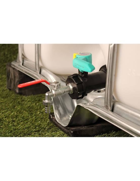 Raccord cuve eau S60X6 - Robinet laiton chromé 15 mm - Image 2