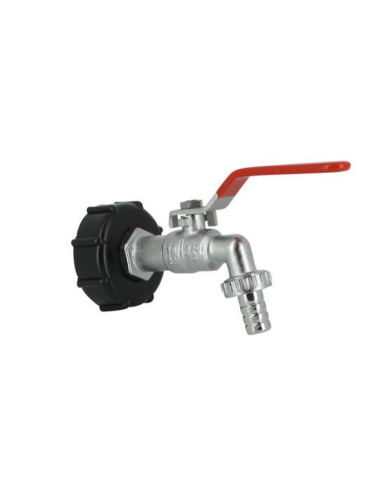 Raccord cuve eau S60X6 - Robinet laiton chromé 15 mm - Image 1