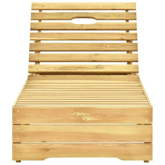 Lit de Jardin Simple Pin Imprégné Coussin Beige Inclus – ComfortXL Outdoor Living - Image 3