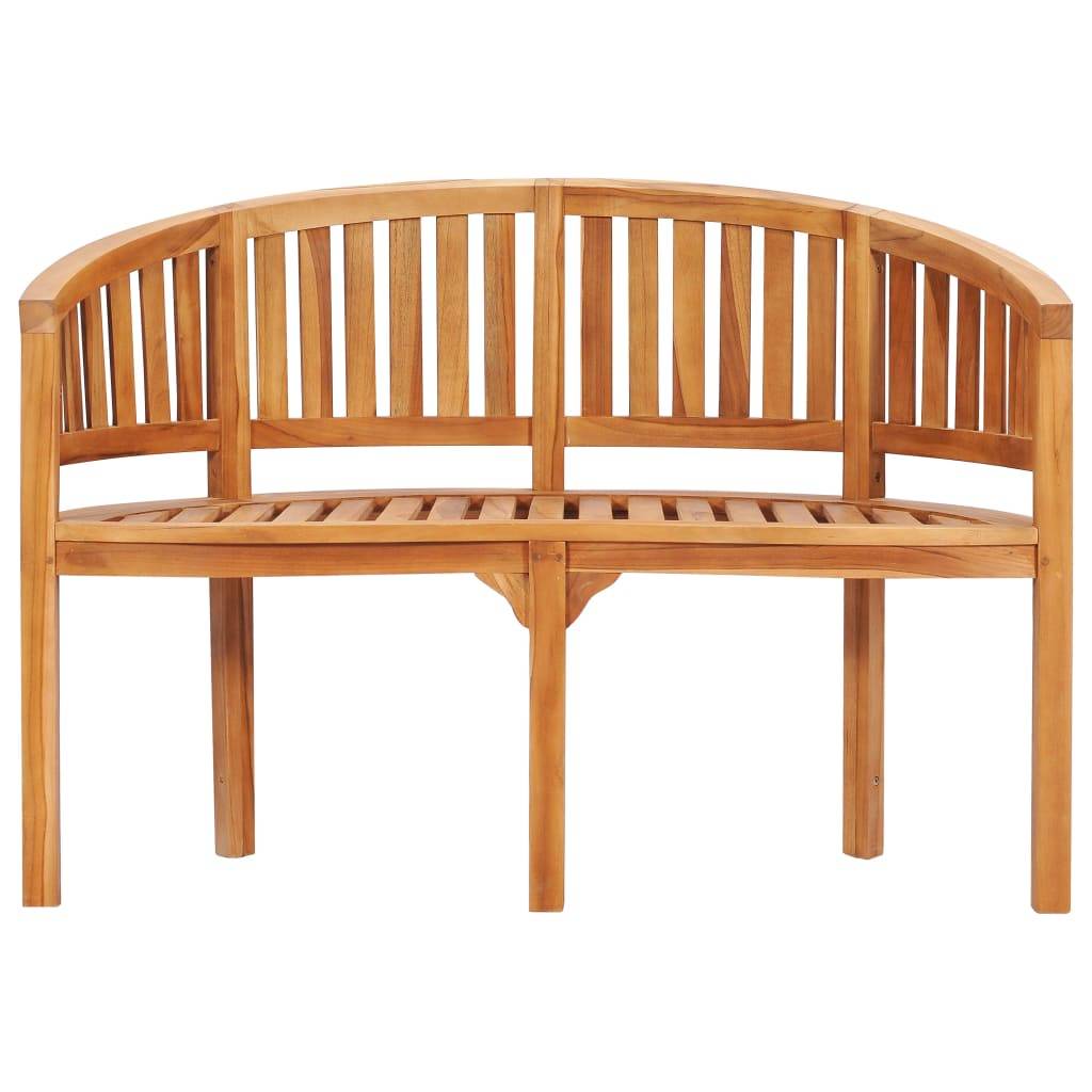 Maison Chic - Banc de jardin - Banc d'extérieur - Banquette en forme de banane 120 cm Teck solide - Image 1