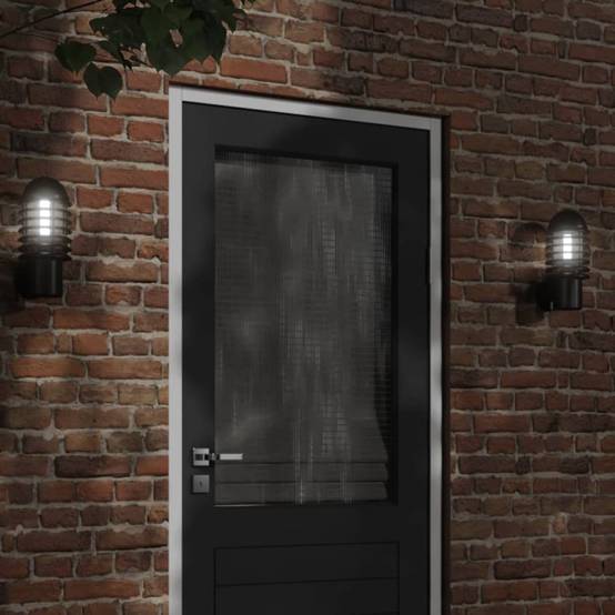 Vidaxl - Appliques Murales D Extérieur 2 Pcs Noir Acier Inoxydable - Image 1