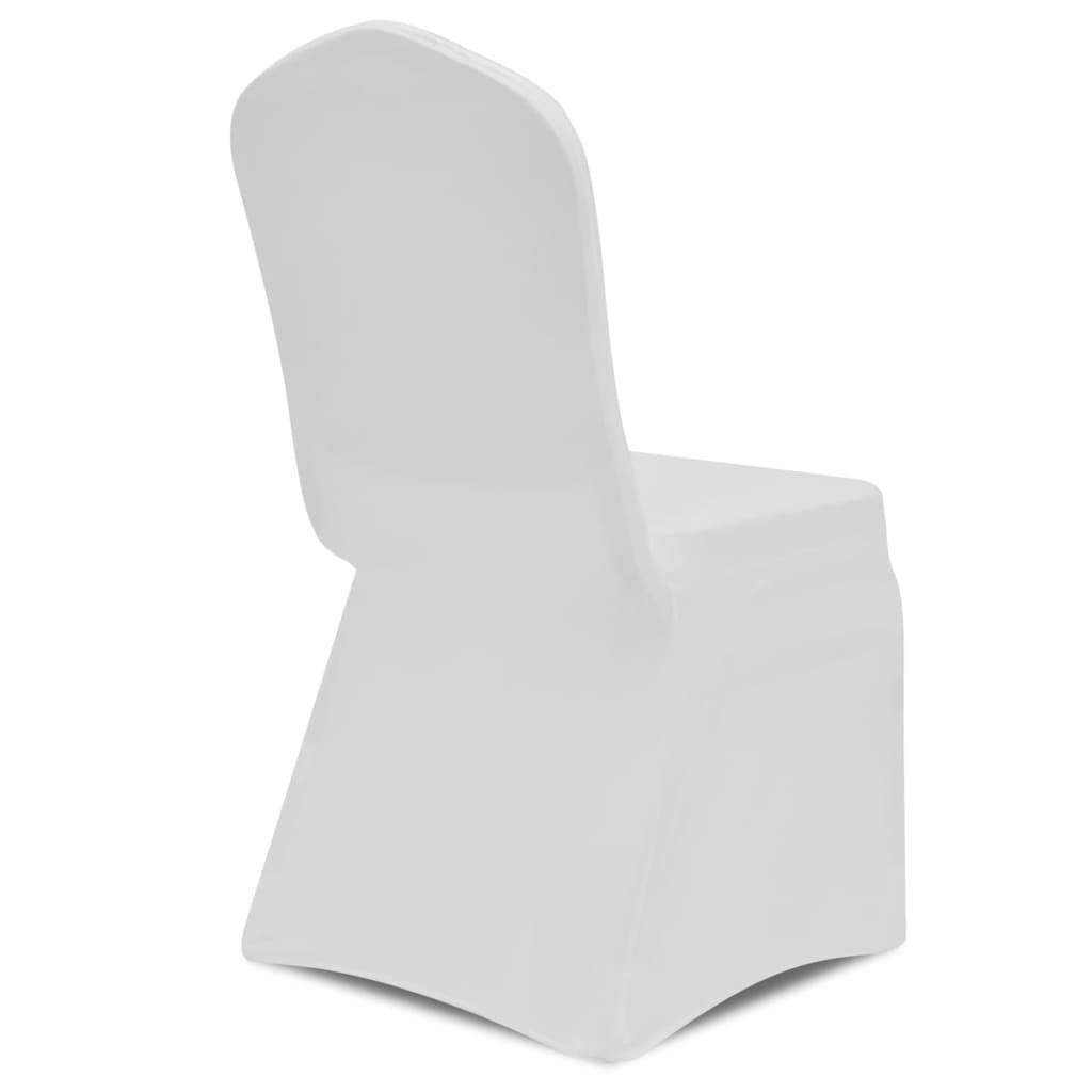 Housse pour chaises - Housse de protection blanche extensible 6 pièces PC108 - Image 5
