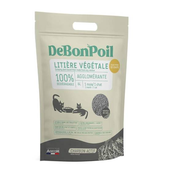 Litière DeBonPoil Chat Charbon 10L – Agglomérante Anti-Odeur 10 l - Image 3