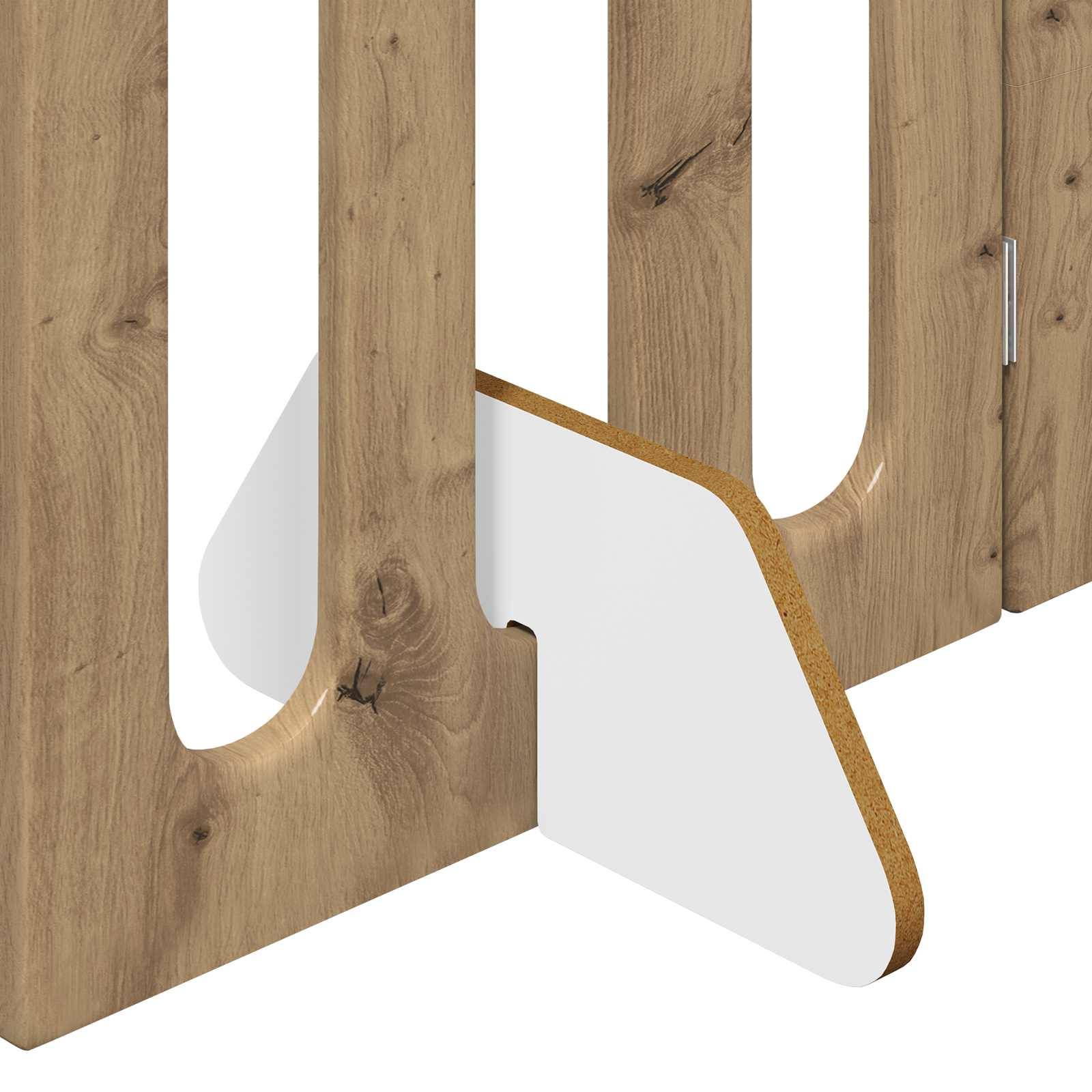 ComfortXL - Clôture pour animaux bois ingénierie intérieur barrière pliable chêne artisanal - ComfortXL Outdoor Living - Image 7