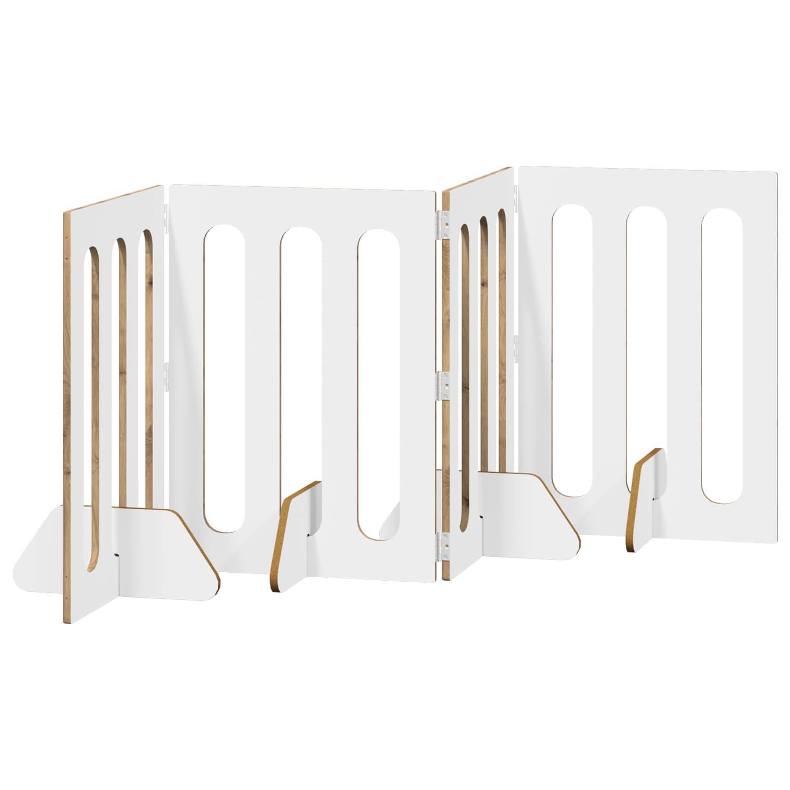 ComfortXL - Clôture pour animaux bois ingénierie intérieur barrière pliable chêne artisanal - ComfortXL Outdoor Living - Image 5