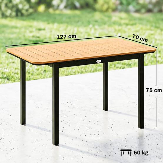 PANGIVO - Table de jardin bois composite marron 127 x 70 x 75 cm - PANGIVO - Image 5