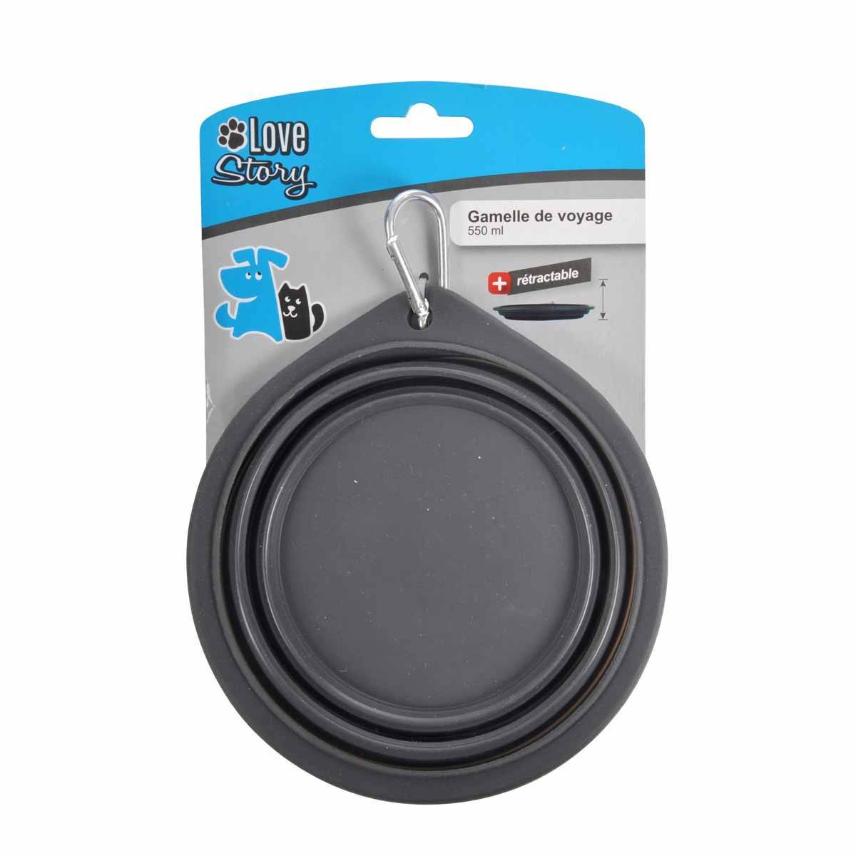 Gamelle Rétractable pour Chien "Voyage" 15cm Anthracite - Image 3