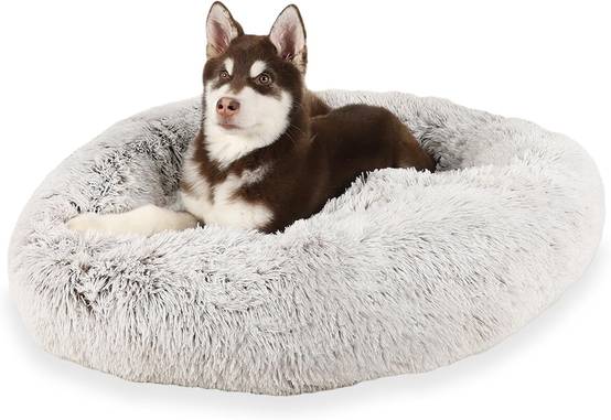 Panier Rond Chien Dehoussable 50 cm gris