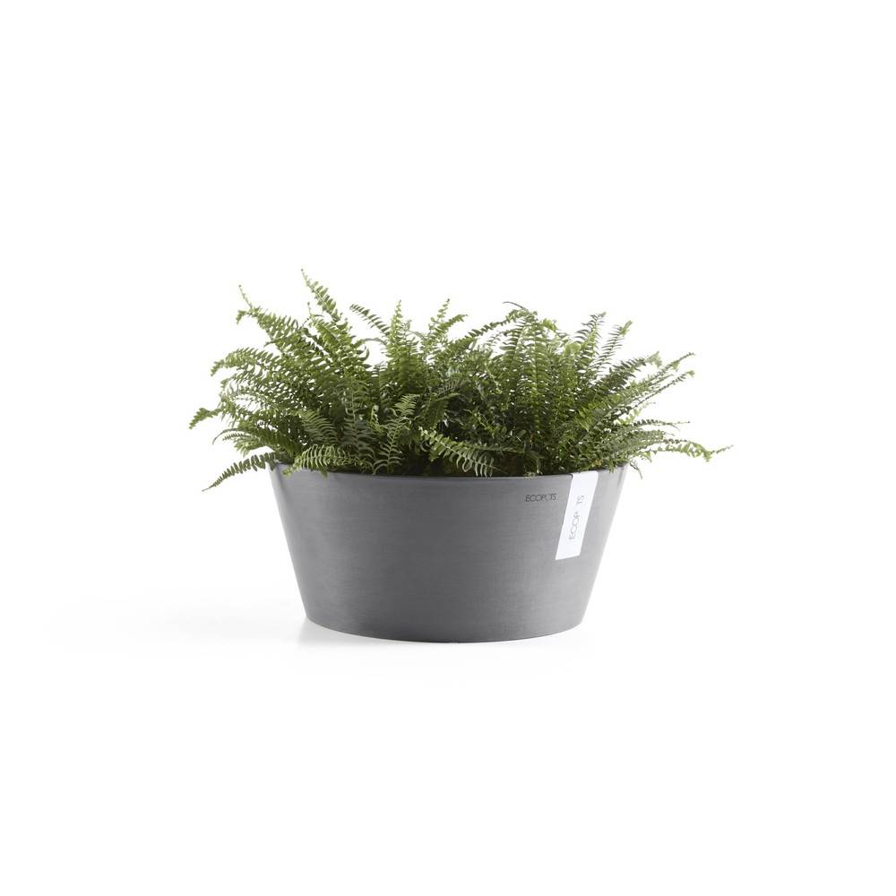 Ecopots - Pot Rond Frankfurt 40 Gris - Ø 41 x H. 18 cm - 16,4 L ECOPOTS - Image 1