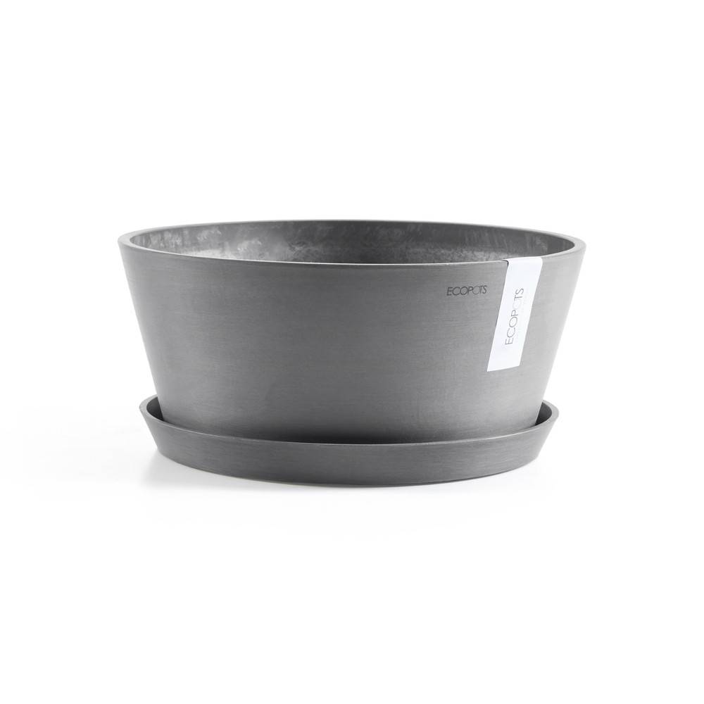 Ecopots - Pot Rond Frankfurt 40 Gris - Ø 41 x H. 18 cm - 16,4 L ECOPOTS - Image 5