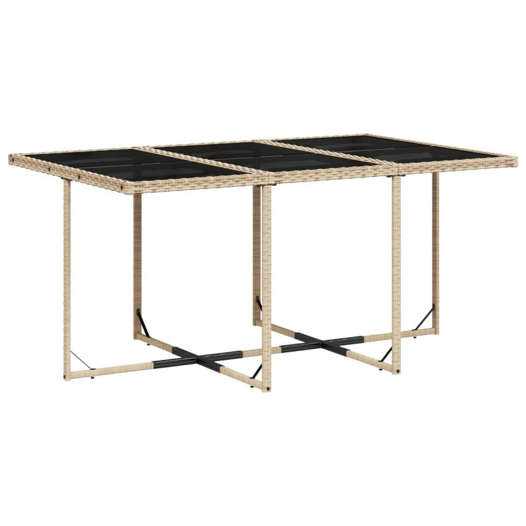 ComfortXL - Table et Chaises de Jardin 10 Places Beige Mix, Ensemble Compact en Résine Tressée avec Plateau en Verre – ComfortXL Outdoor Living - Image 3