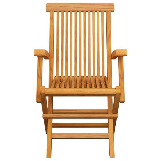 Chaise de jardin pliable Bois de teck solide 55 x 60 x 89 cm (lot de 4) - PANGIVO - Image 3