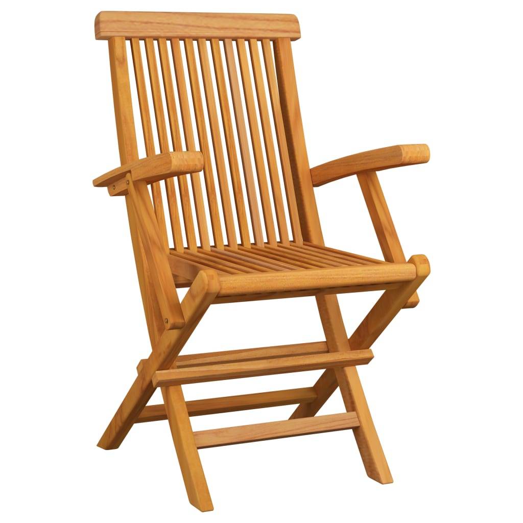 Chaise de jardin pliable Bois de teck solide 55 x 60 x 89 cm (lot de 4) - PANGIVO - Image 2