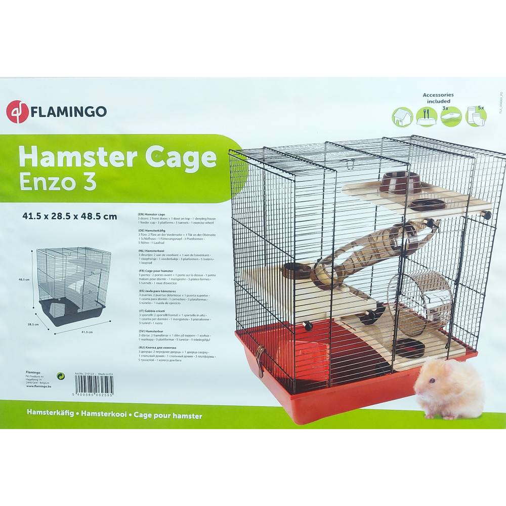 Cage ENZO 41.5 x 28.5 x 48.5 cm Model 3 pour hamster - Image 8