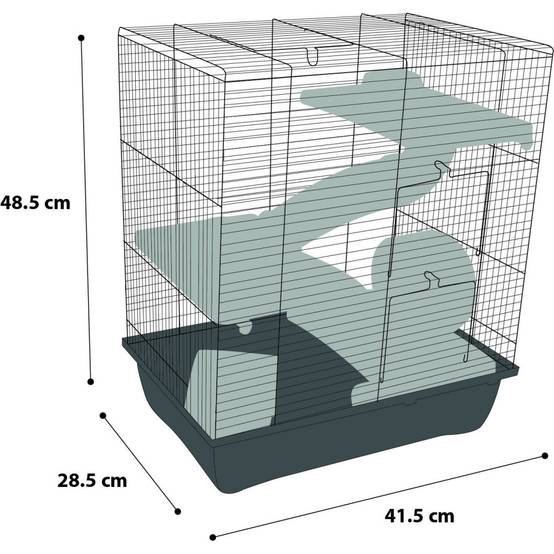 Cage ENZO 41.5 x 28.5 x 48.5 cm Model 3 pour hamster - Image 2