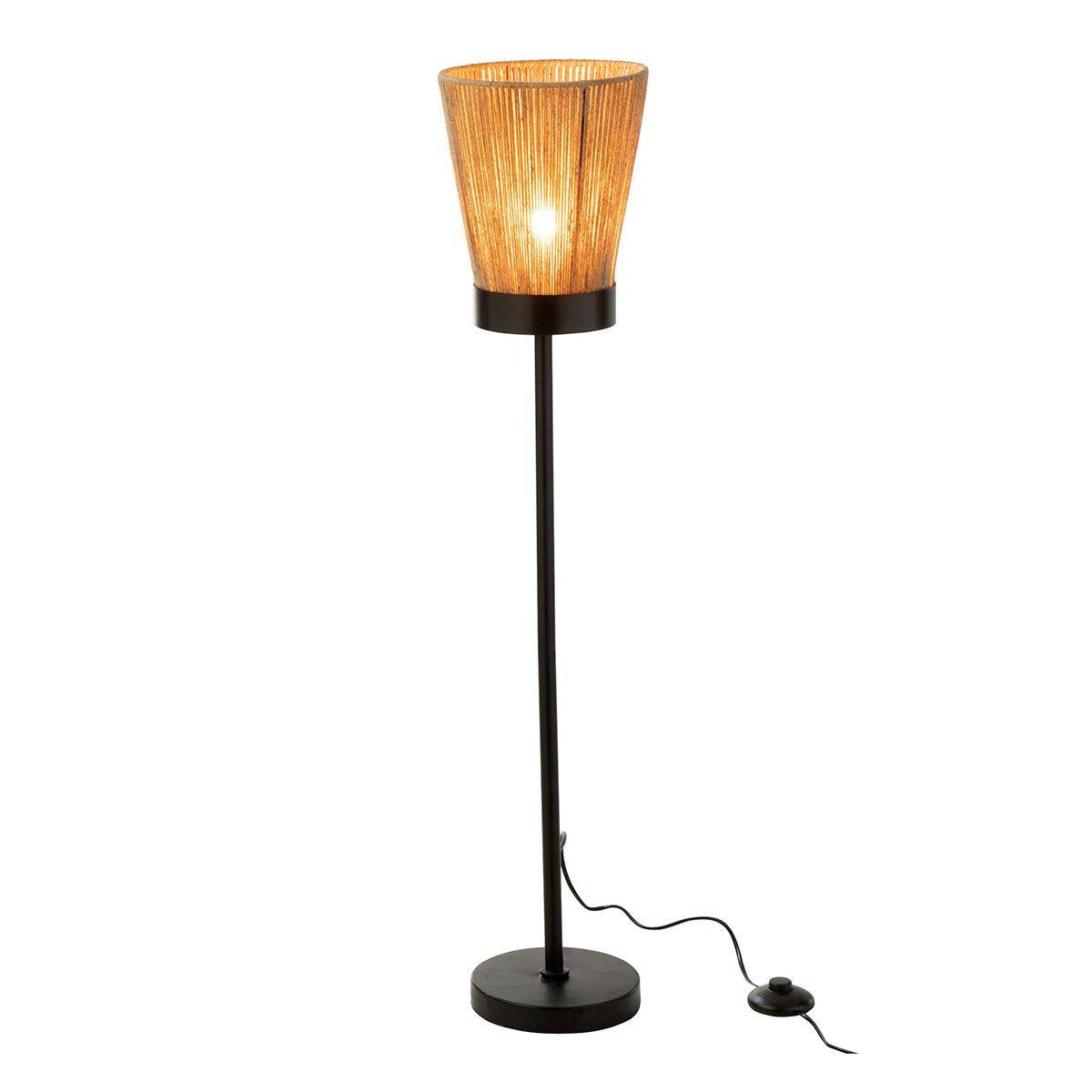 Lampadaire en Jute "Luna" 100cm Naturel - Image 2