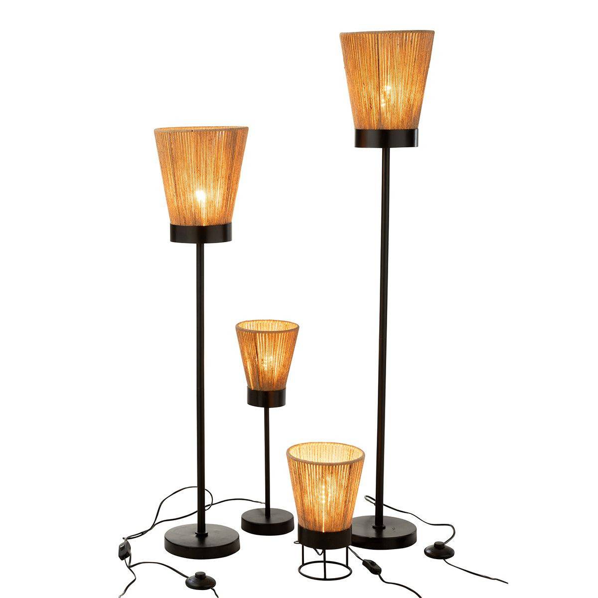 Lampadaire en Jute "Luna" 100cm Naturel - Image 5