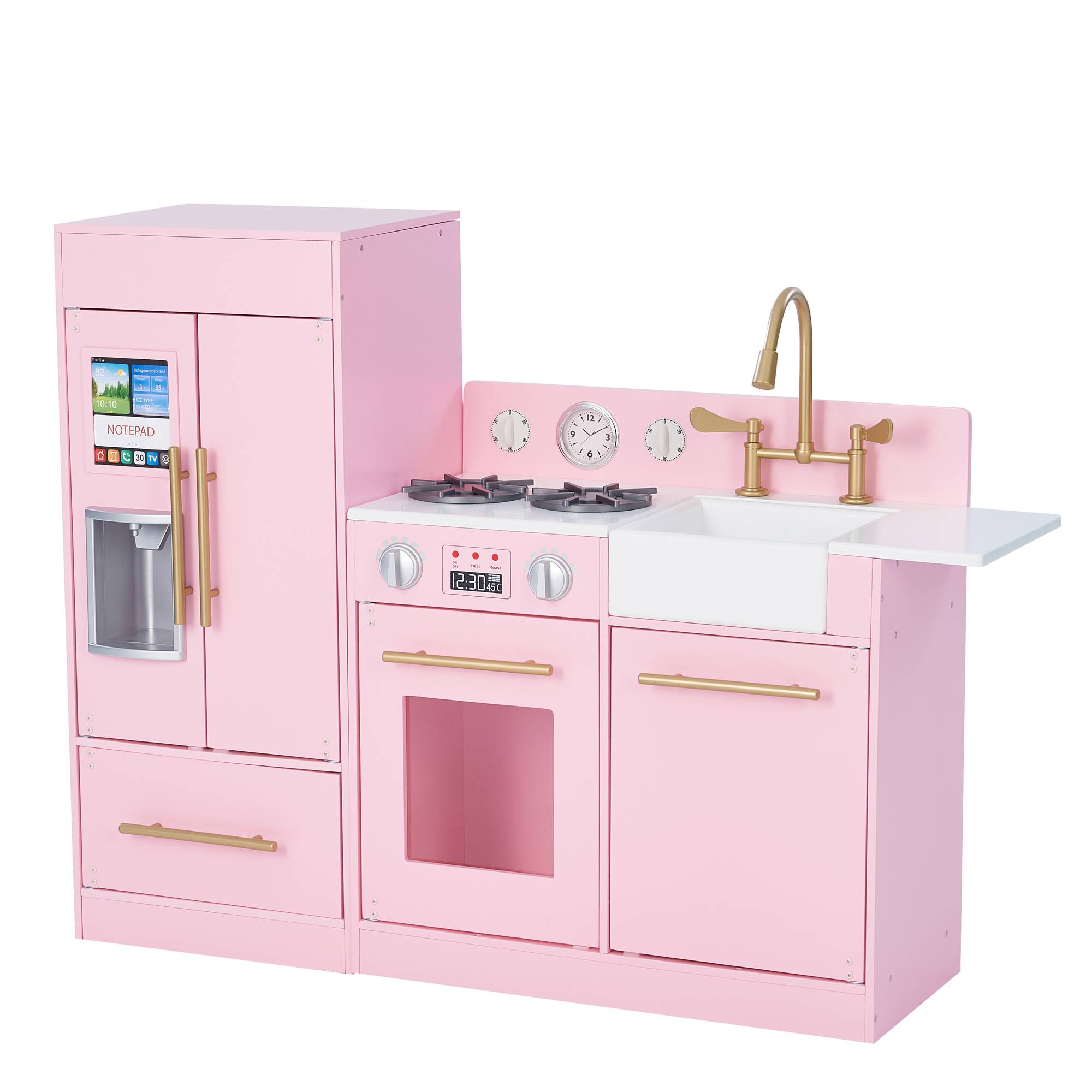 Cuisine en bois pour enfants 81 cm, Rose Teamson Kids - Image 1