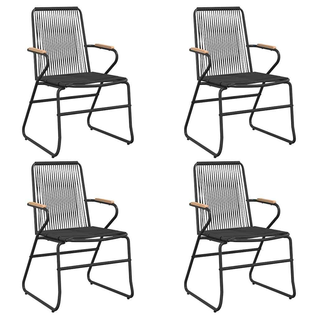 Vidaxl - Ensemble à manger de jardin 5 pcs-Salons de jardin Noir Rotin PVC 157783 - Image 4