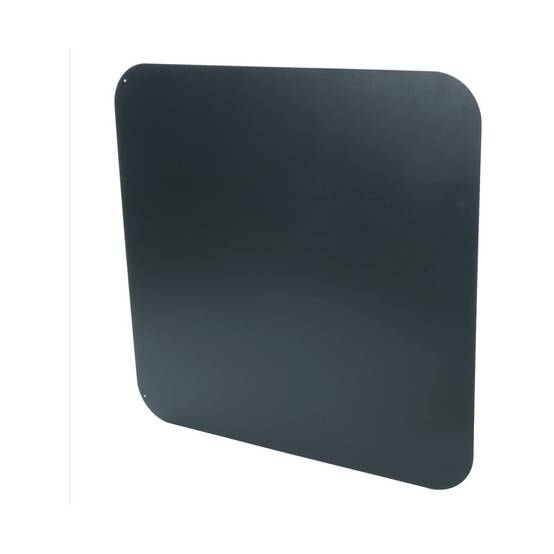 Plaque de protection Poêle à gaz Tapis de Cheminée Carrée 69 x 69 cm Acier Noir Vernis Épaisseur 2 mm 10.5 kg - Image 2