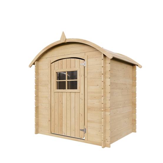 Timbela - Maison en bois pour enfants 112x146xH145 cm / 1.1 m² sans plancher - Maison jardin enfant exterieur bois - 19 mm d’épaisseur - Timbela M505-1 - Image 4